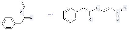 Vinyl phenyl acetate can be used to produce phenyl-acetic acid 2-nitro-vinyl ester at the ambient temperature.